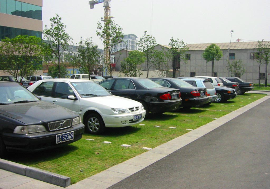 公司停車位植草格效果